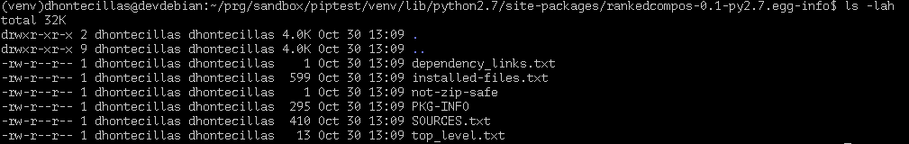 egg info for checked out git
