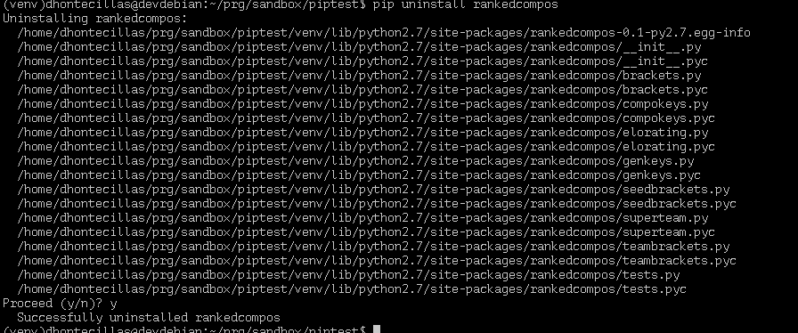 uninstallin the repo code